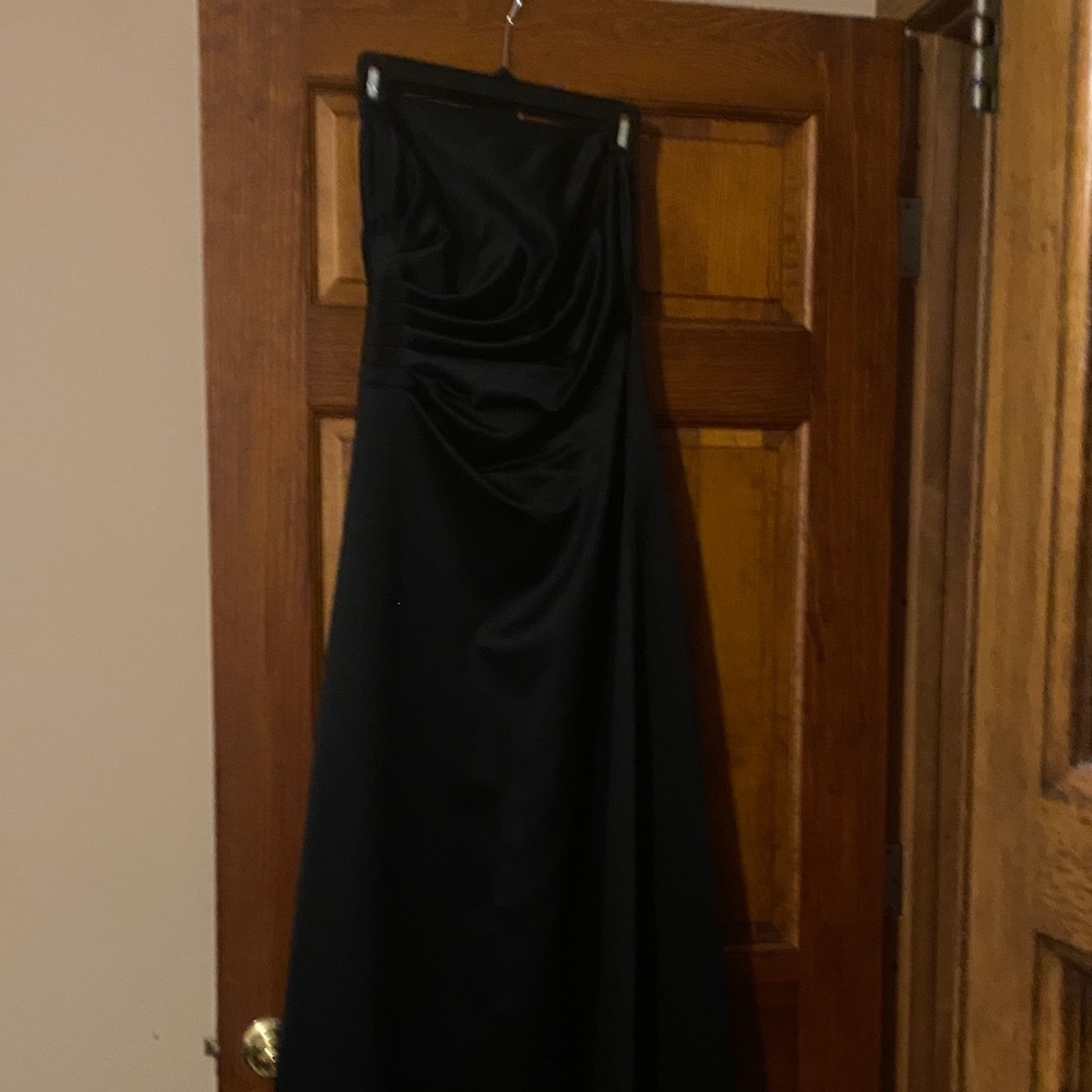 Elegant Strapless Black Gown